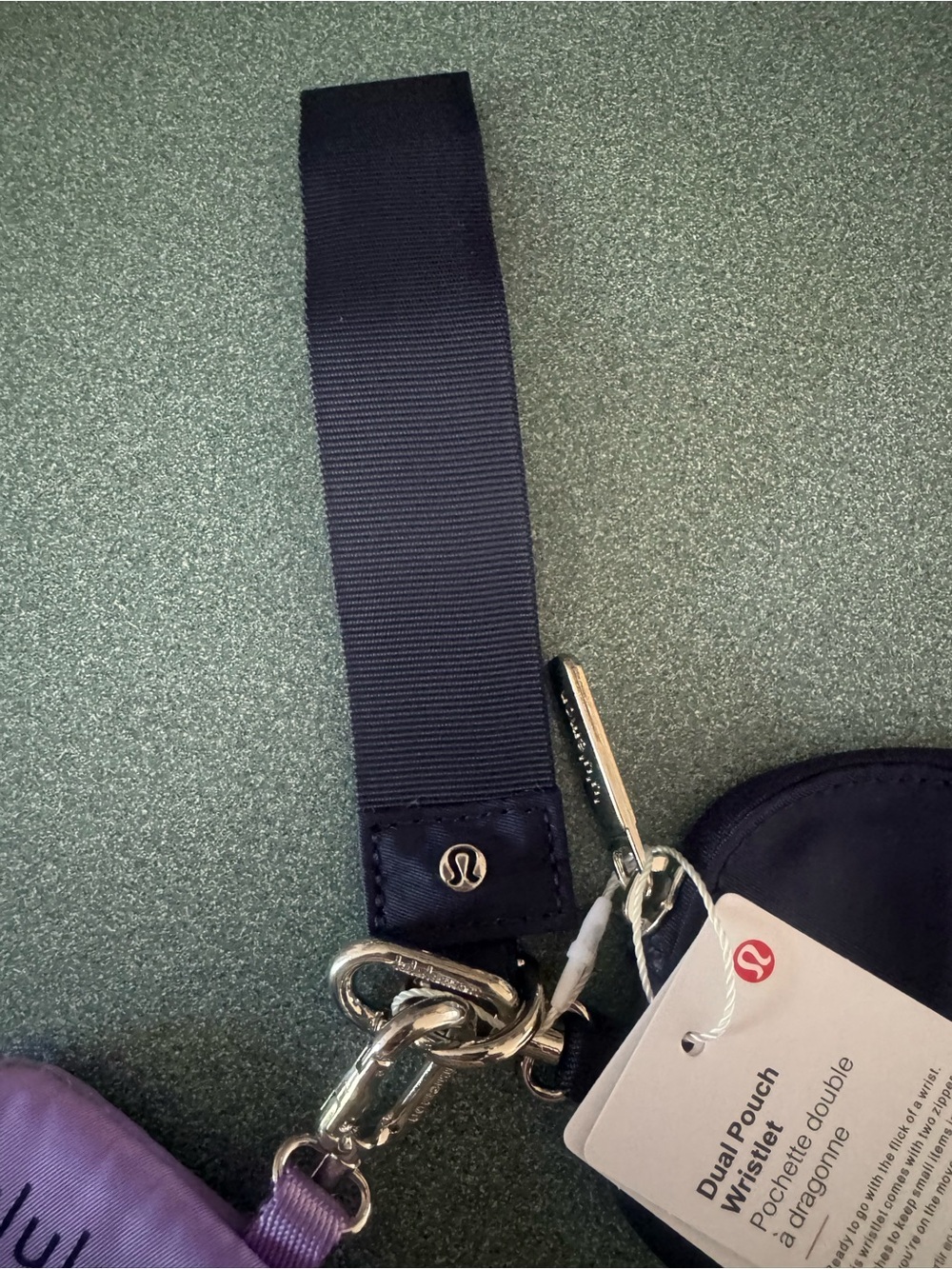 lululemon athletica Dual Pouch Wristlet - Lavender and Navy NWT - Picture 4 of 5